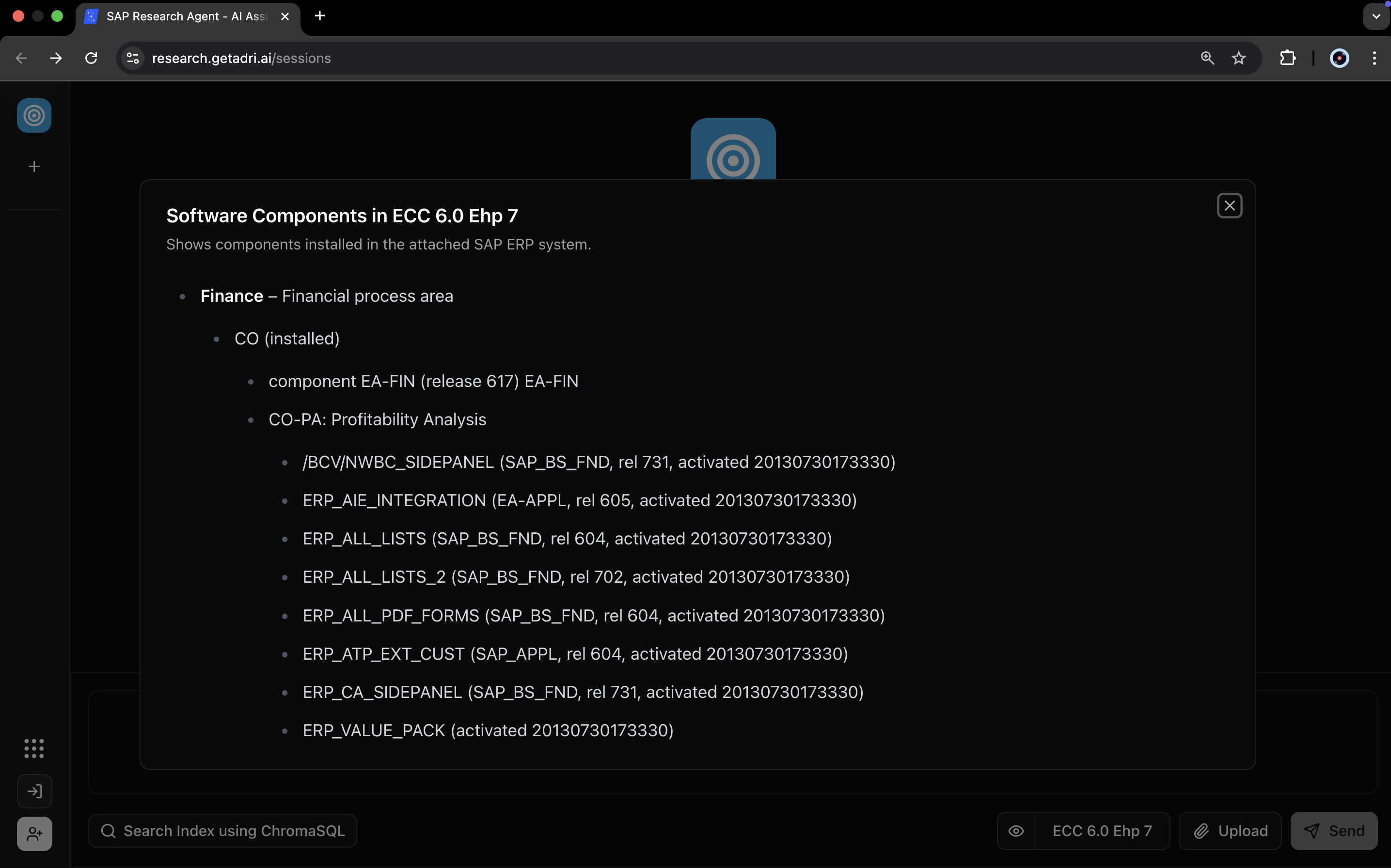 Installed Components in ECC 6.0 EHP 7 system